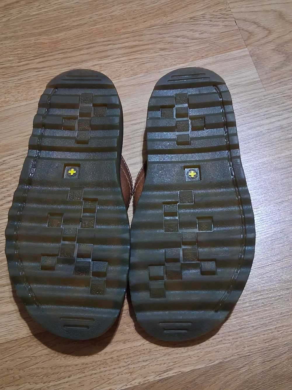Dr. Martens Brown Leather Men's Flip-Flop Sandals